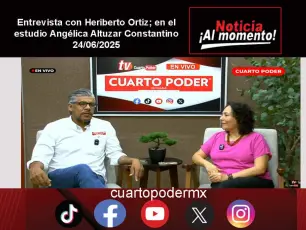 Entrevista con Heriberto Ortiz; en el estudio Angélica Altuzar Constantino