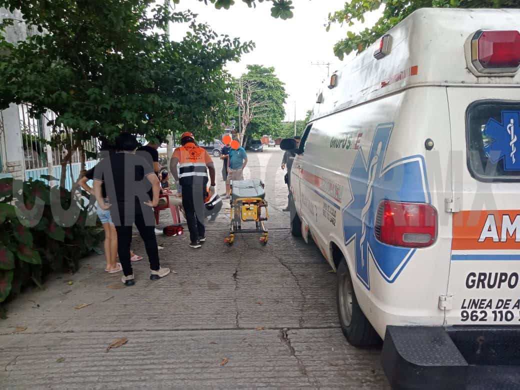 Termina lesionado al derrapar en motocicleta