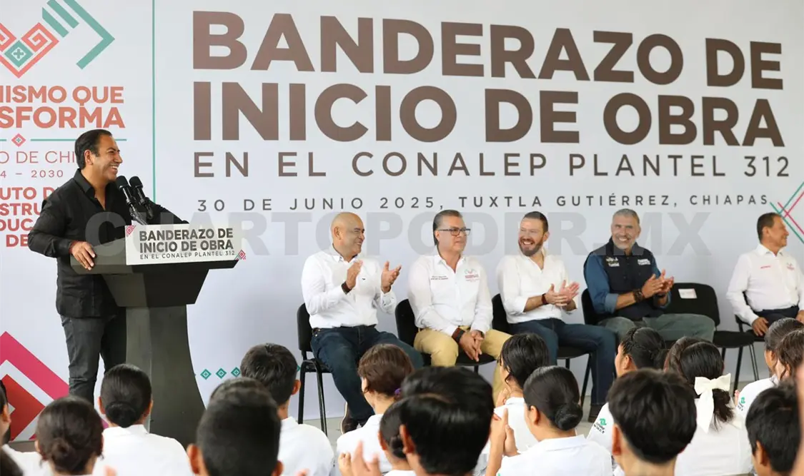 Reafirmó su compromiso con brindar planteles educativos para los jóvenes del estado. Cortesía