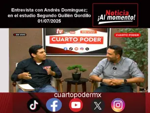 Entrevista con Andrés Domínguez; en el estudio Segundo Guillén Gordillo