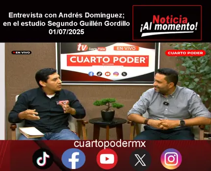 Entrevista con Andrés Domínguez; en el estudio Segundo Guillén Gordillo