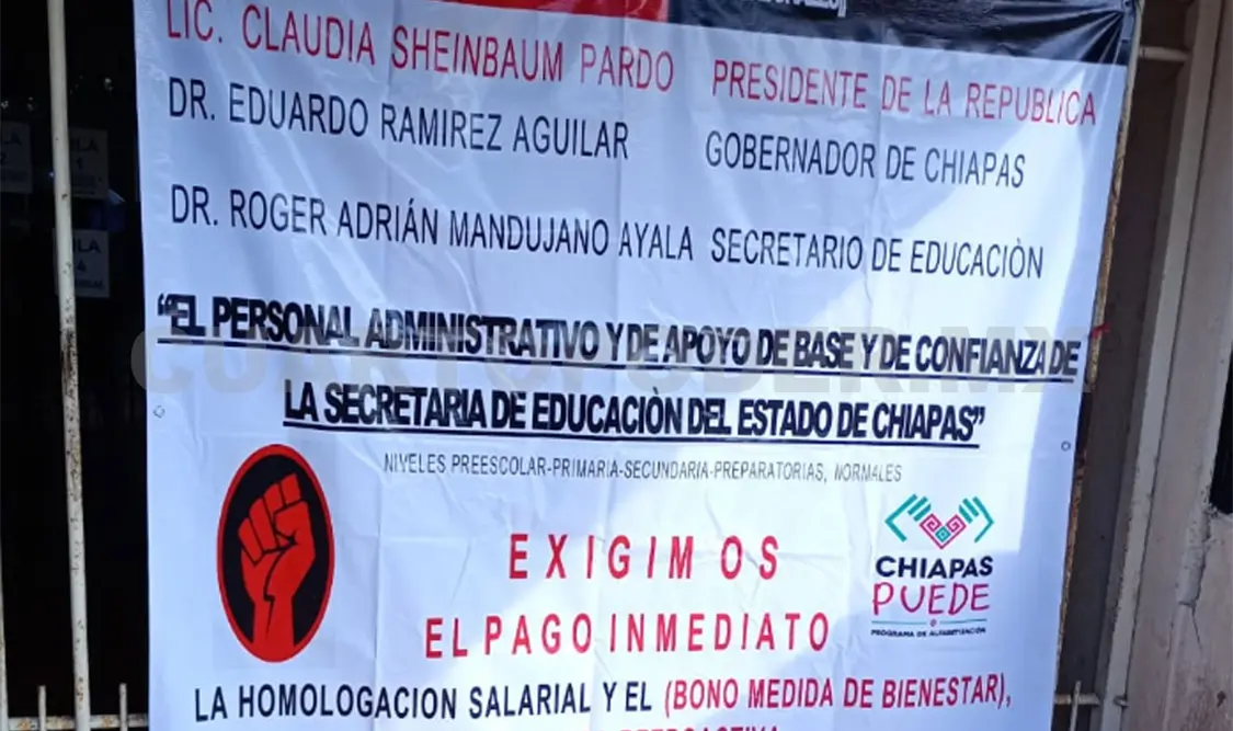 Los manifestantes demandan el pago del bono del Bienestar. Cortesía