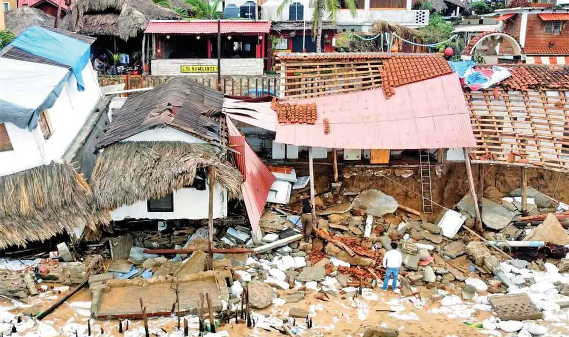 El municipio de Santa María Huatulco inició los trámites correspondientes para solicitar la Declaratoria de Emergencia y de Desastre Natural. Cortesía