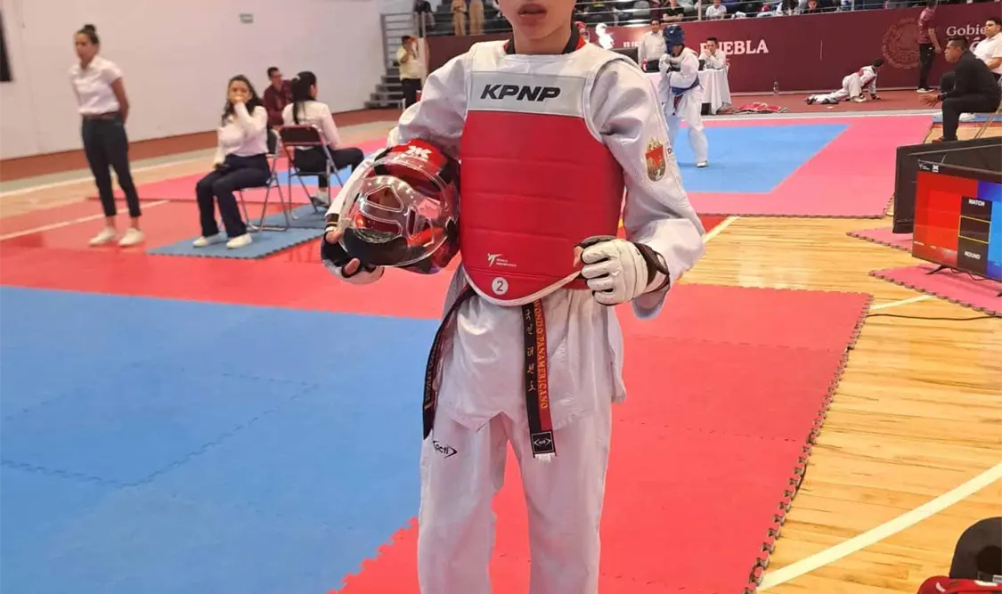 Integrante de la selección Chiapas en el Nacional Escolar celebrado en Puebla, donde se midieron con los mejores del país. Cortesía