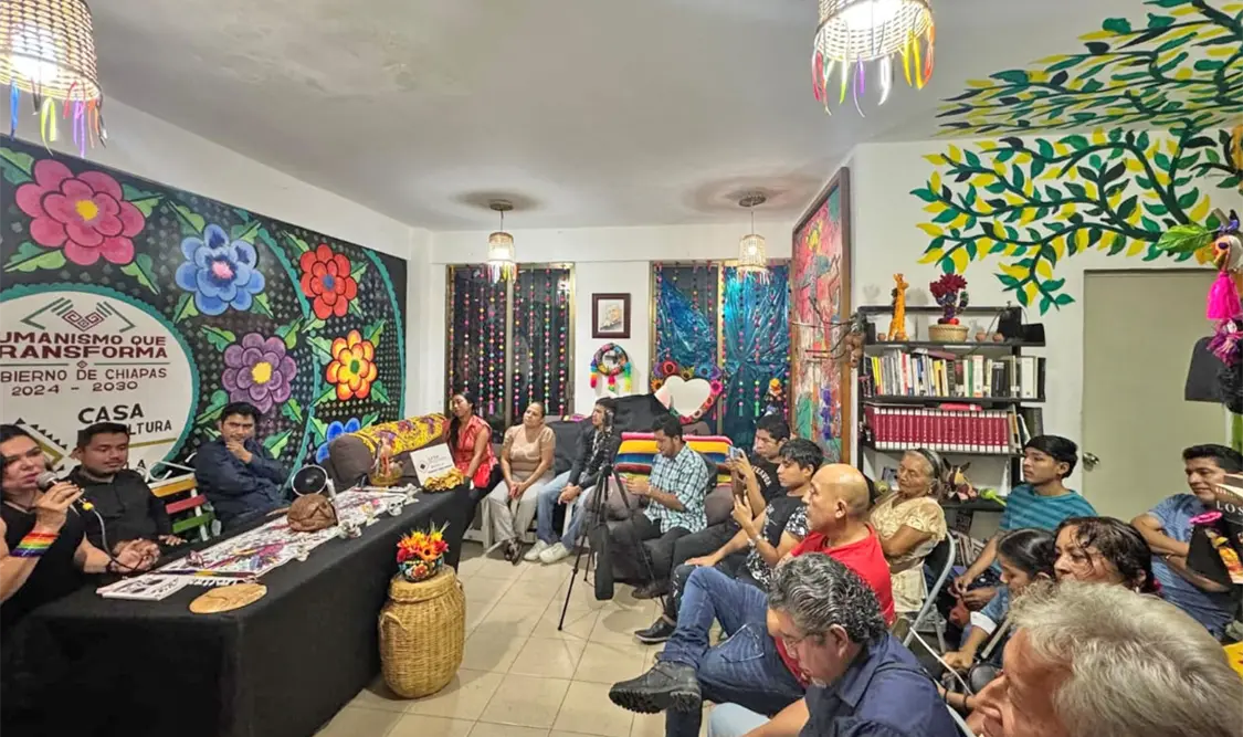 La presentación tuvo lugar en la casa de la cultura de Huixtla. Cortesía
