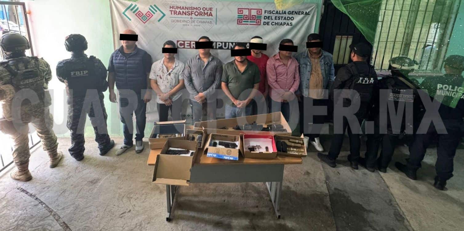 Detienen a masculinos con armas de fuego en San Cristóbal de Las Casas-Los detenidos manifestaron pertenecer al cártel de Sinaloa