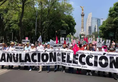 Marchan para exigir anulación de elección judicial