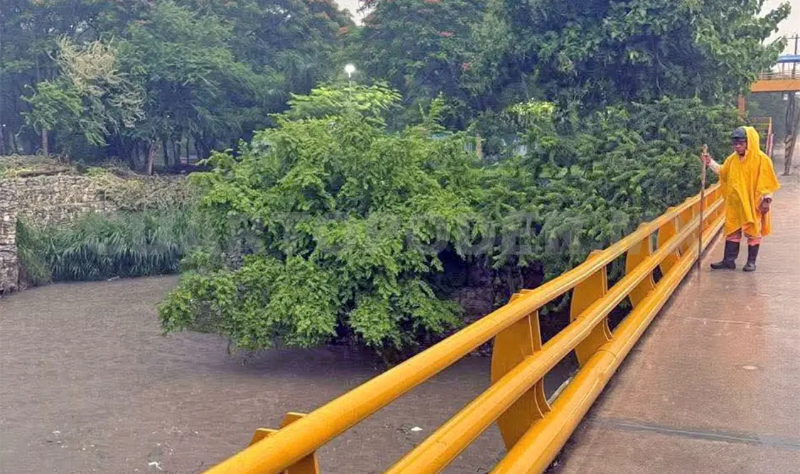 Protección Civil realizó el monitoreo de los niveles del río Sabinal. Cortesía