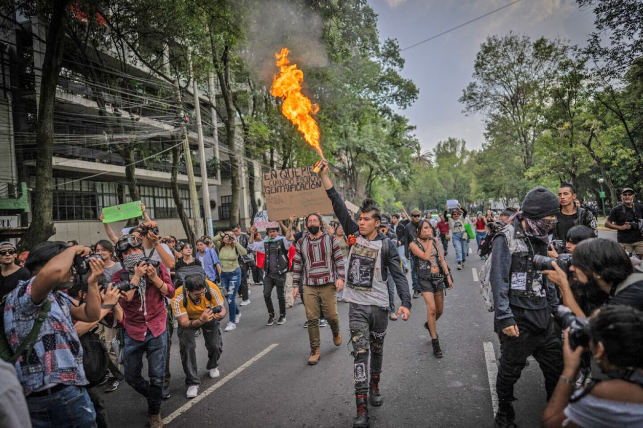 Rechazan violencia en marcha antigentrificación