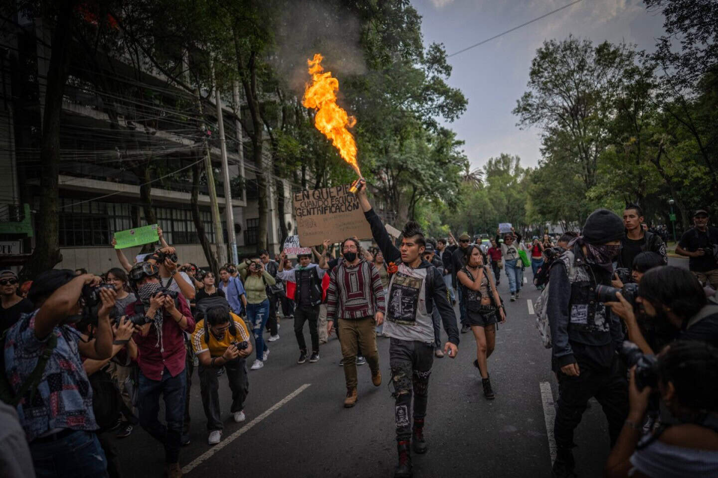 Rechazan violencia en marcha antigentrificación