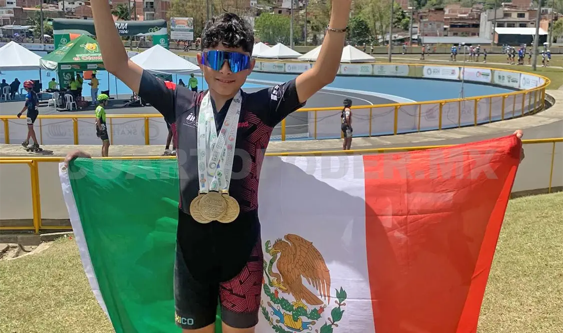Matheo puso en alto el nombre de México una vez más, demostrando su talento en la pista. Cortesía
