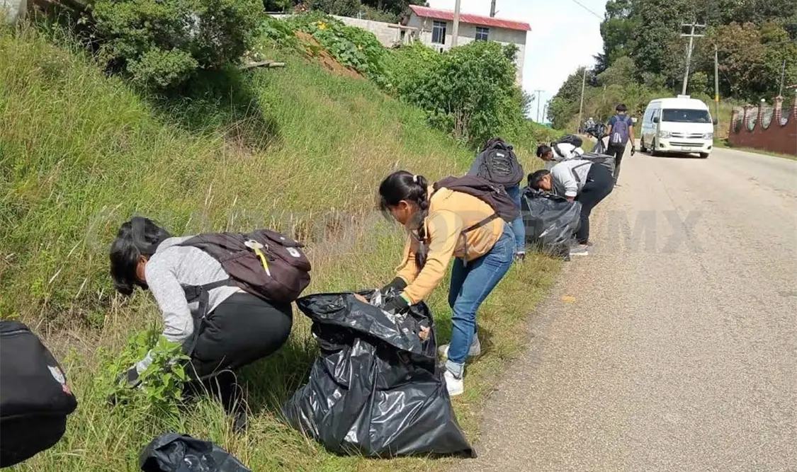 Los alumnos realizan, como los últimos años, esta actividad pro ambiente. Manuel Martínez / CP