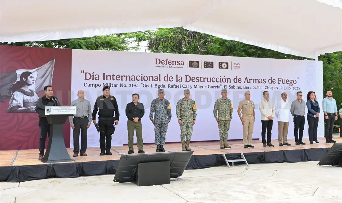 El mandatario participó en el Día Internacional de la Destrucción de Armas de Fuego. Cortesía