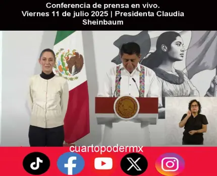 Conferencia de prensa en vivo. Viernes 11 de julio 2025 | Presidenta Claudia Sheinbaum