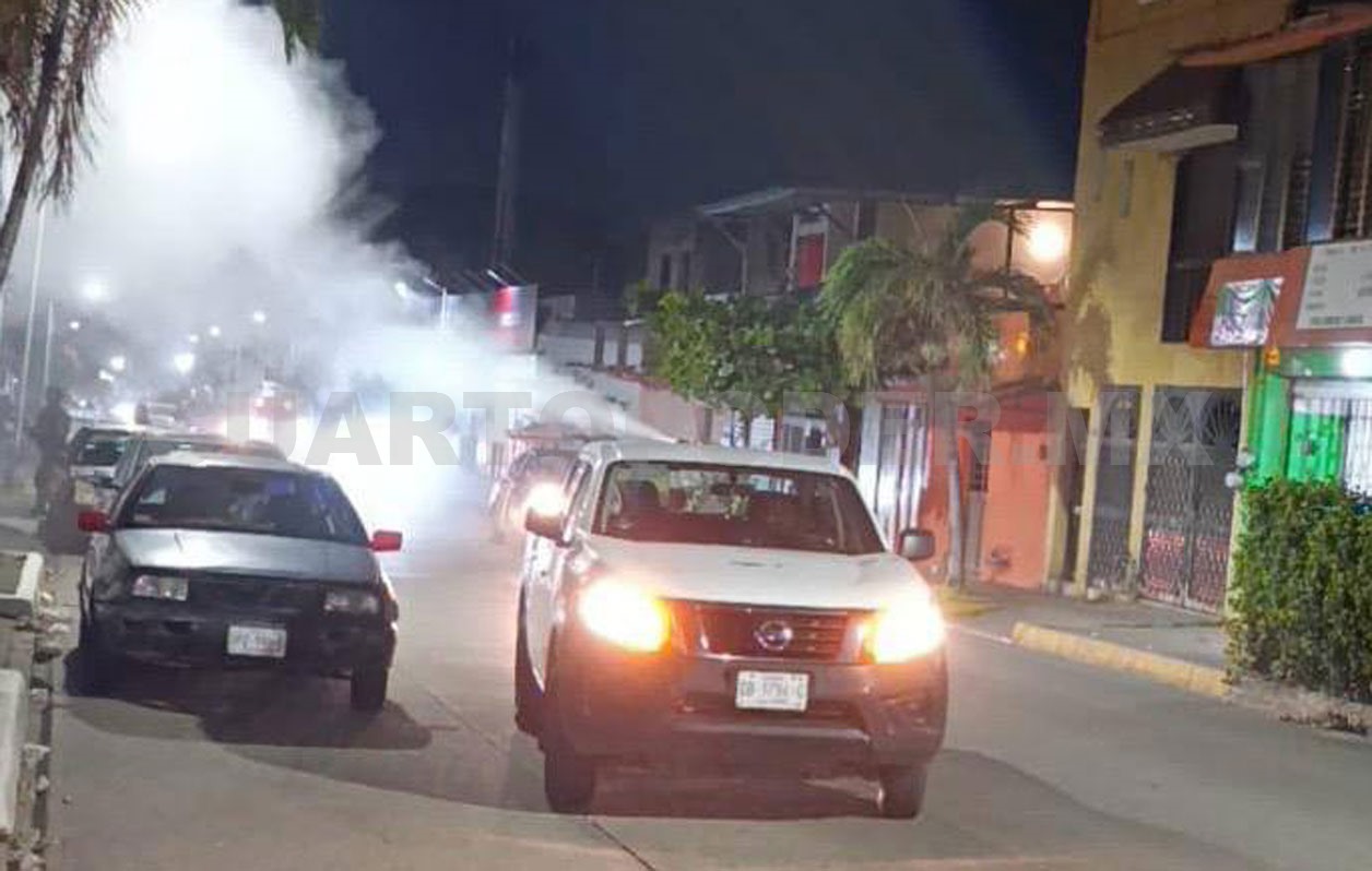 Fumigan contra el dengue colonias tapachultecas