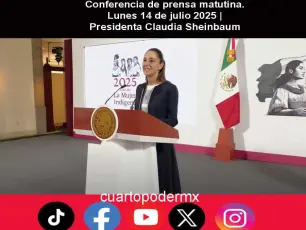 Conferencia de prensa matutina. Lunes 14 de julio 2025 | Presidenta Claudia Sheinbaum