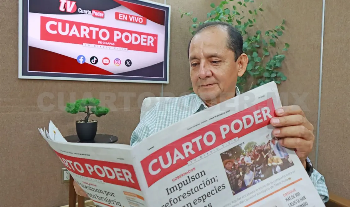 Sarelly Martínez Mendoza, en entrevista desde las instalaciones de Cuarto Poder. Diego Pérez / CP