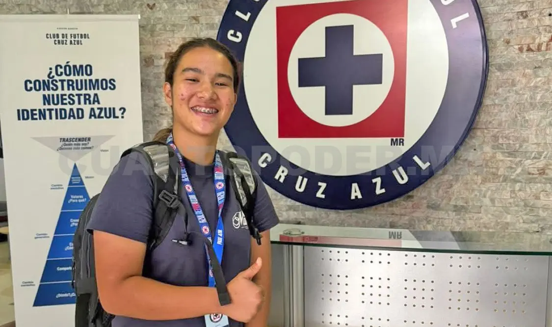 La chiapaneca Danna Hidalgo Morales fue titular en su debut con Cruz Azul sub-19. Cortesía