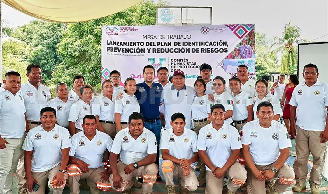 La Secretaría de PC lanzó el Plan de Identificación, Prevención y Reducción de Riesgos 2025 en el Soconusco. CP