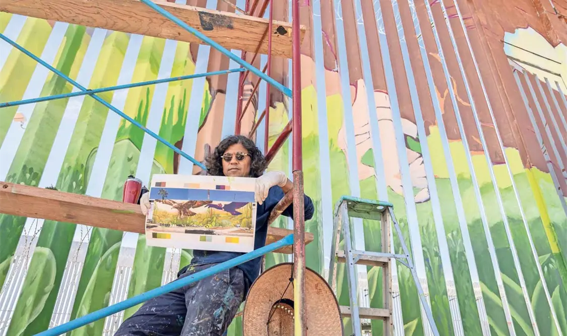 La producción del mural ha sido financiada a través de una beca que el artista “Libre” Gutiérrez ganó en 2019. El Universal