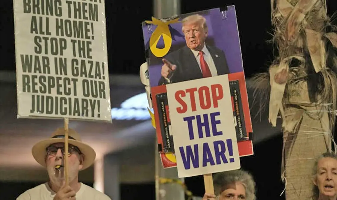 Decenas de ciudadanos exigen el fin del genocidio en Gaza. Cortesía