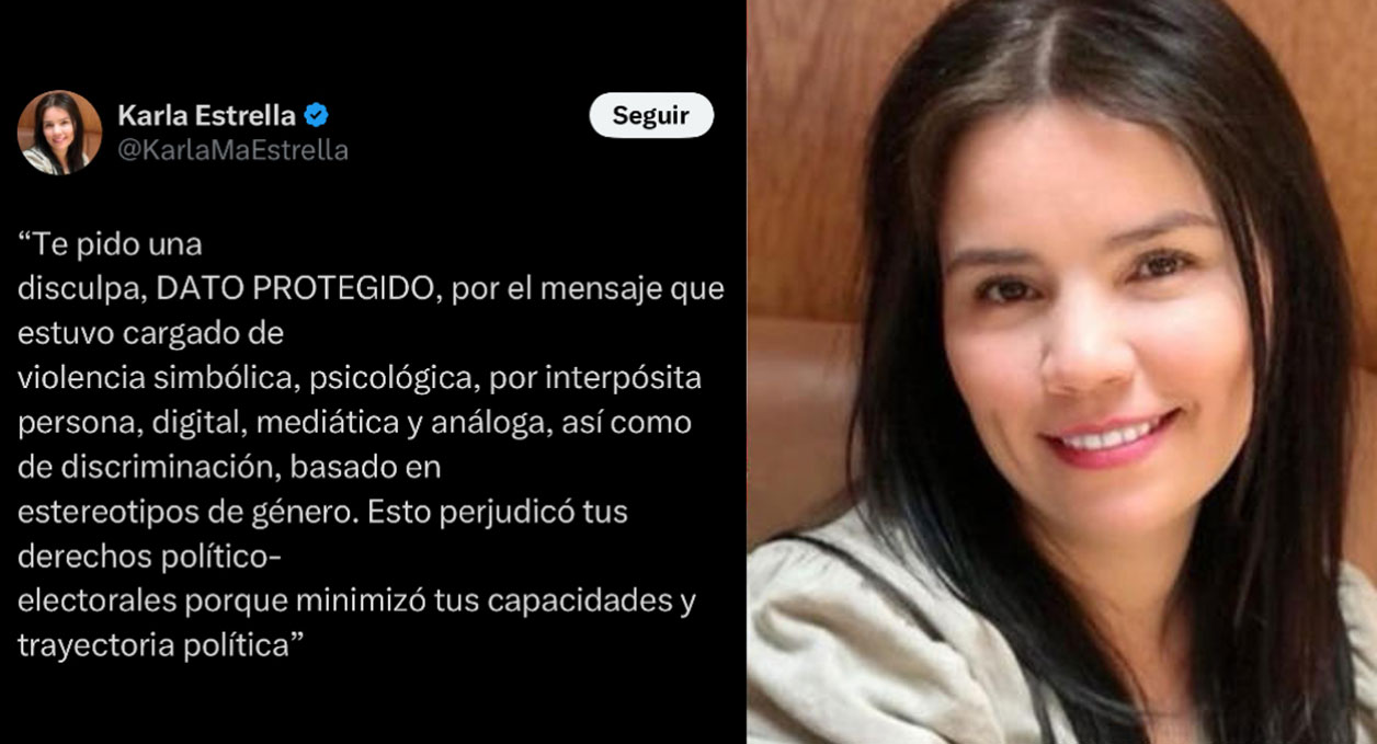 Karla Estrella, en registro de violentadores