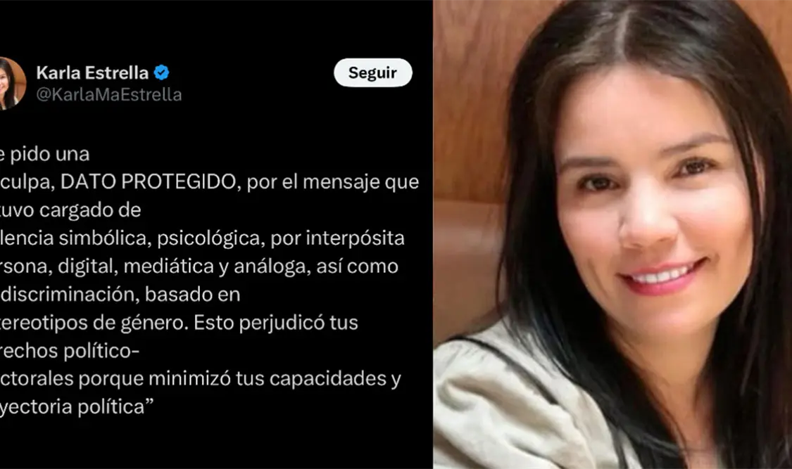 Acusan a Karla Estrella de violencia digital, mediática, psicológica y simbólica. Cortesía
