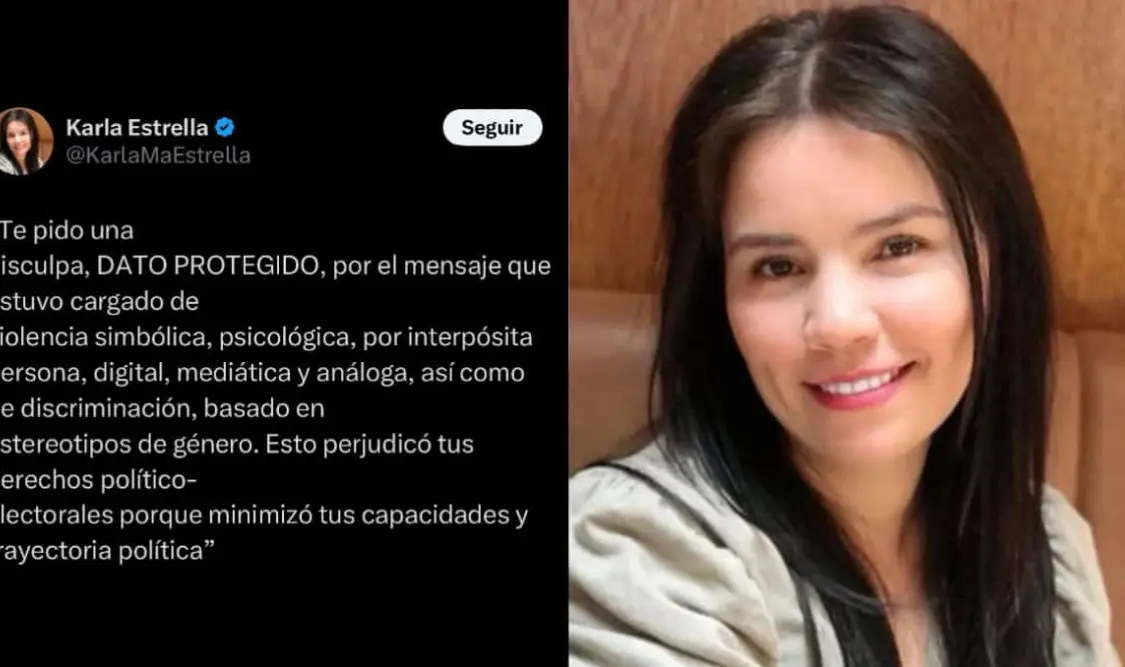 Acusan a Karla Estrella de violencia digital, mediática, psicológica y simbólica. Cortesía