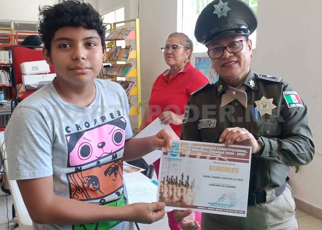 Realizan concurso de ajedrez en Arriaga