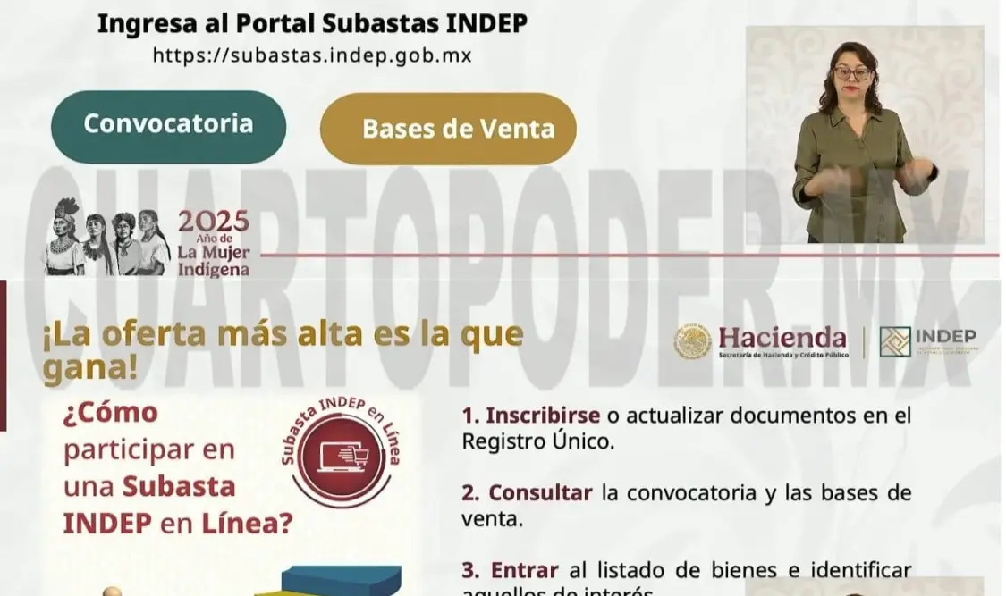 Gobierno de Sheinbaum lanza primera gran subasta de bienes decomisados