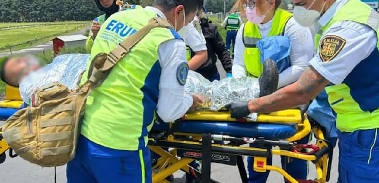 Al momento el paramédico se encontraba estable. Cortesía