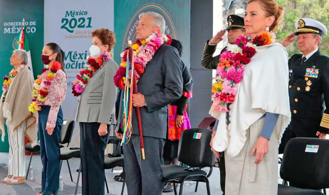 Este acto también ya había sido recordado por el expresidente Andrés Manuel López Obrador en 2021 en el Templo Mayor. Cortesía