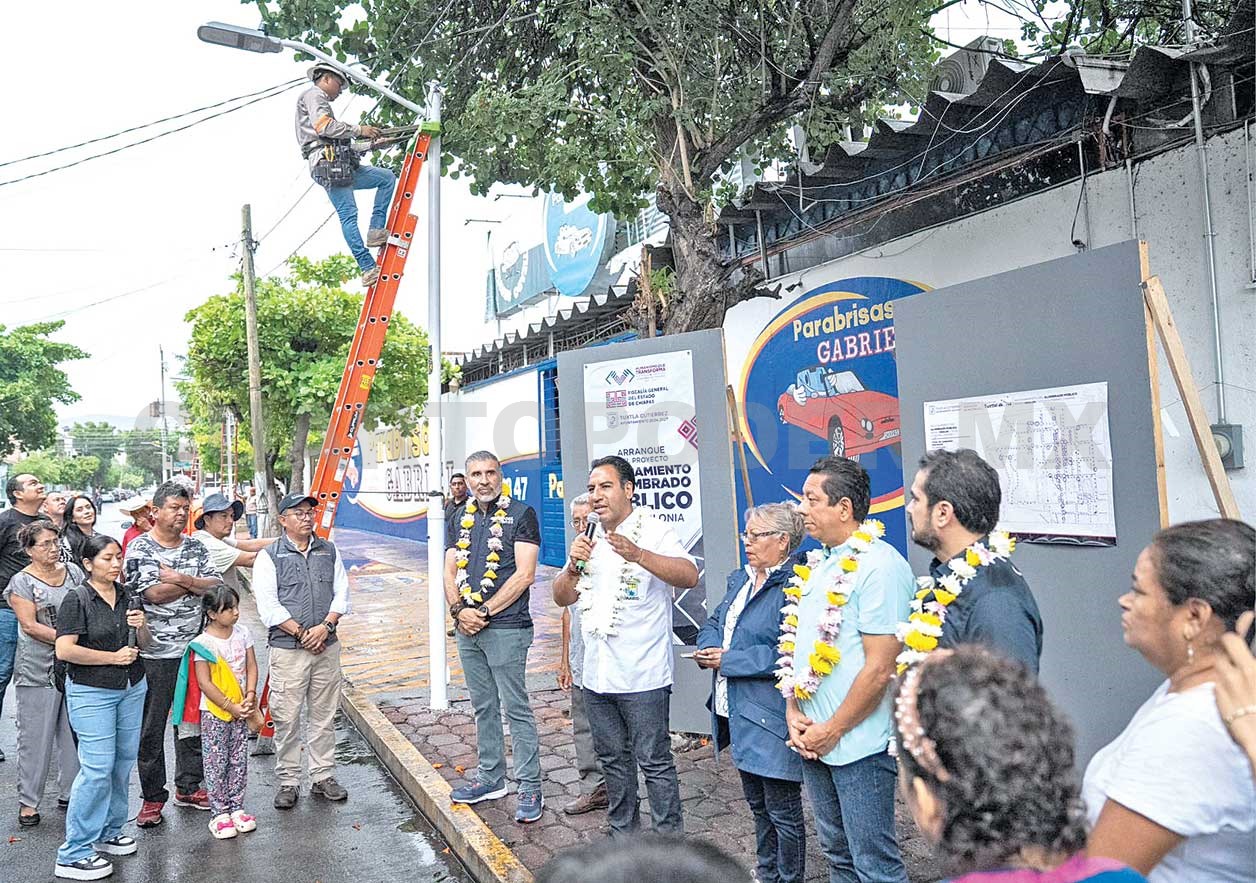 Arrancan mejoramiento de alumbrado en Tuxtla