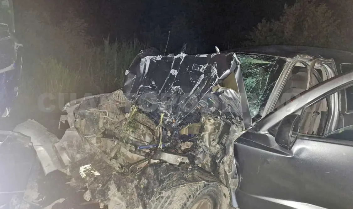 El accidente automovilístico se dio sobre la carretera Villahermosa-Escárcega, ayer en la madrugada. Genaro Sánchez / CP