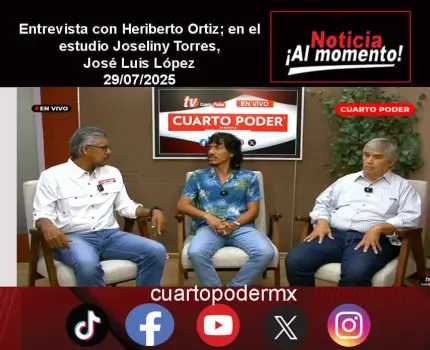 Entrevista con Heriberto Ortiz; en el estudio Joseliny Torres, José Luis López