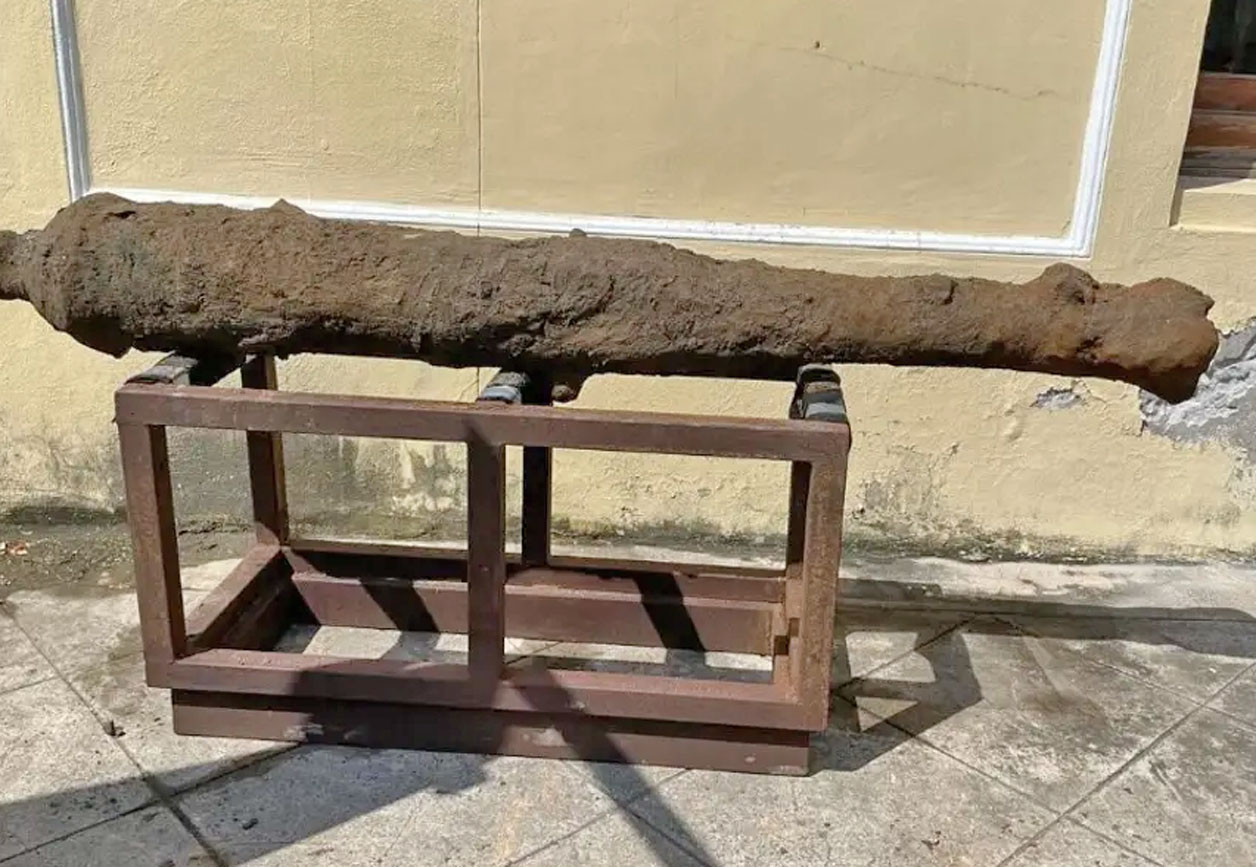 Encuentran cañón antiguo en Veracruz