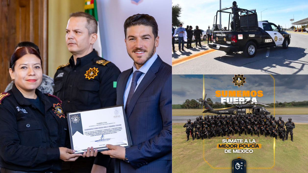 Nombran a Fuerza Civil de NL la mejor policía del país
