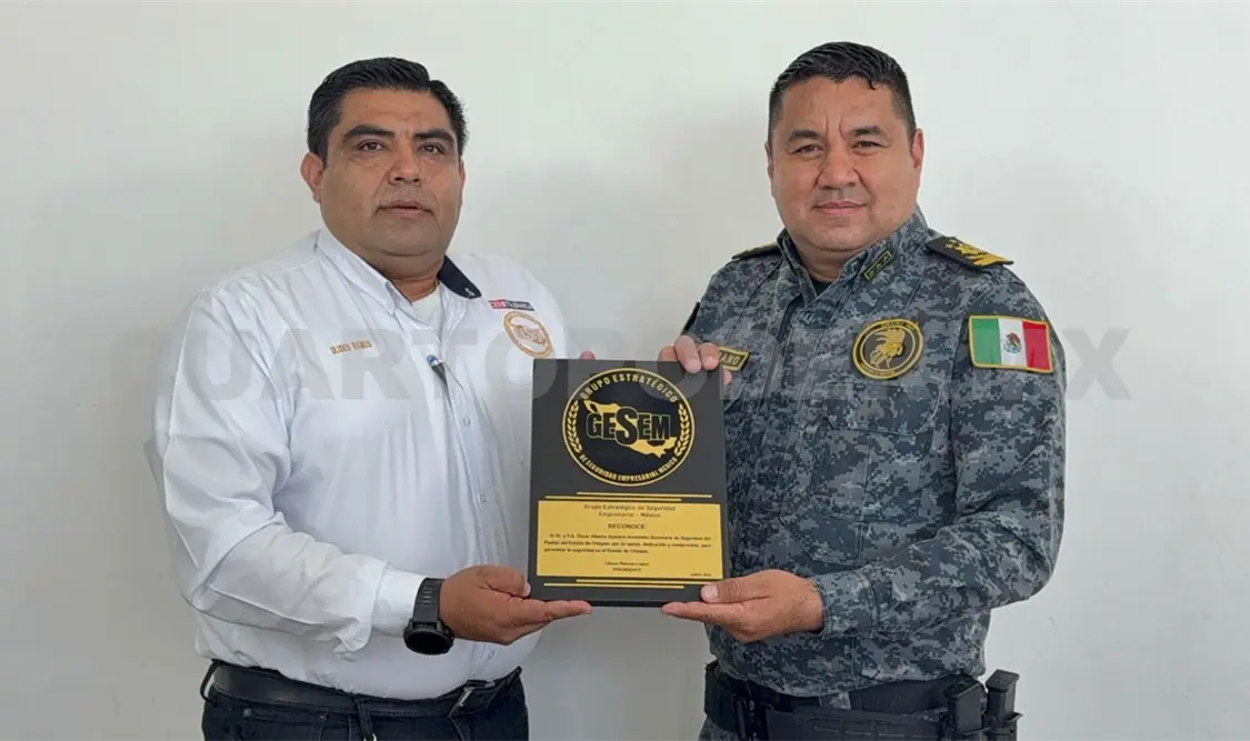 Reconocen compromiso y dedicación por los resultados en materia de seguridad. CP