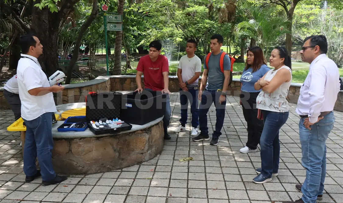 Especialistas analizaron el recurso hídrico de este parque de Tuxtla Gutiérrez. Diego Pérez / CP