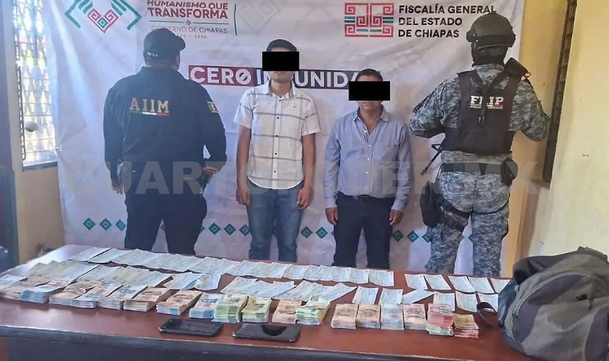 Llevaban 1.3 millones de pesos en efectivo