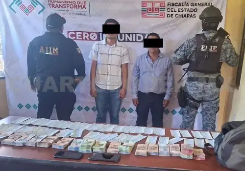 Llevaban 1.3 millones de pesos en efectivo