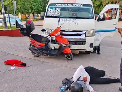 Tras choque con colectivo quedan contusionados