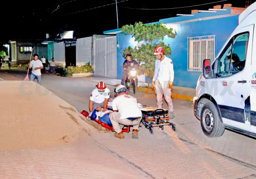 Pierde el control por arena suelta