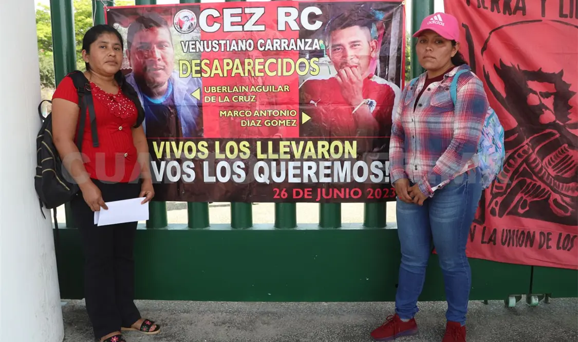 Familiares de Uberlain Aguilar y Marco Antonio Díaz pidieron avances por su desaparición. Carlos López / CP