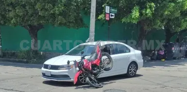 Por corte de circulación motocicleta se estampa