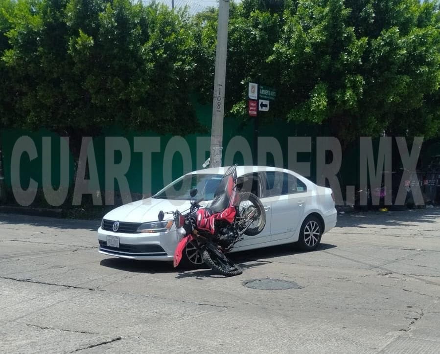 Por corte de circulación motocicleta se estampa