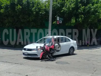 Por corte de circulación motocicleta se estampa
