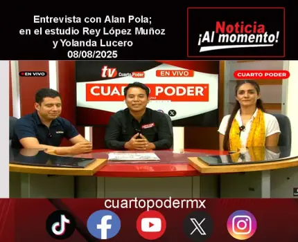 Entrevista con Alan Pola; en el estudio Rey López Muñoz y Yolanda Lucero