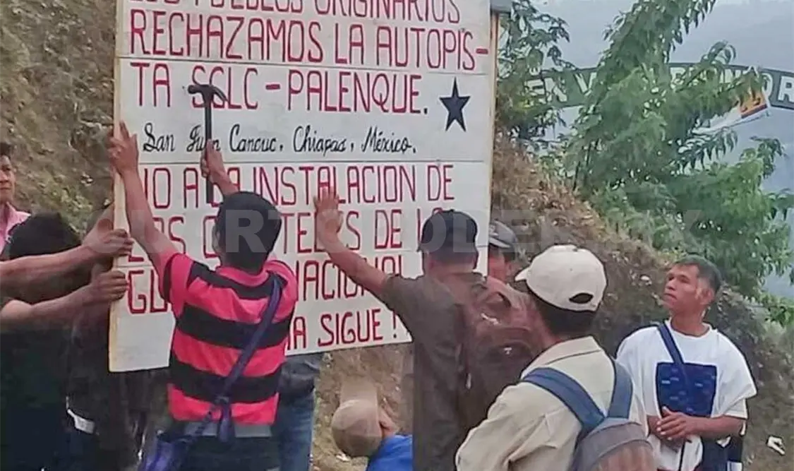 Se oponen a la construcción de la carretera conocida como la “Ruta de las culturas mayas”. Cortesía