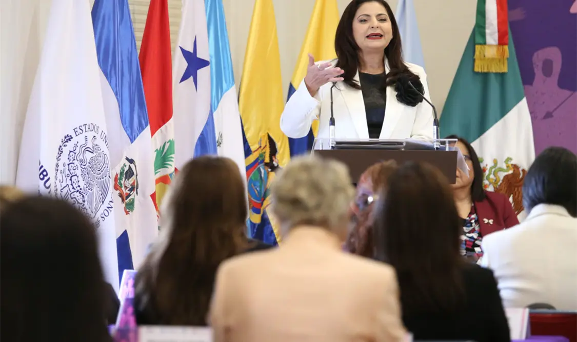 La magistrada expuso que se pueden identificar las brechas persistentes en el tema. Cortesía